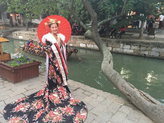 Yours truly dressed up as the Empress of China in the water village of Tongli south of Shanghai