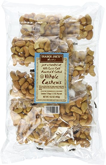 Trader Joe's whole cashews, healthy travel snacks, MiamiCurated