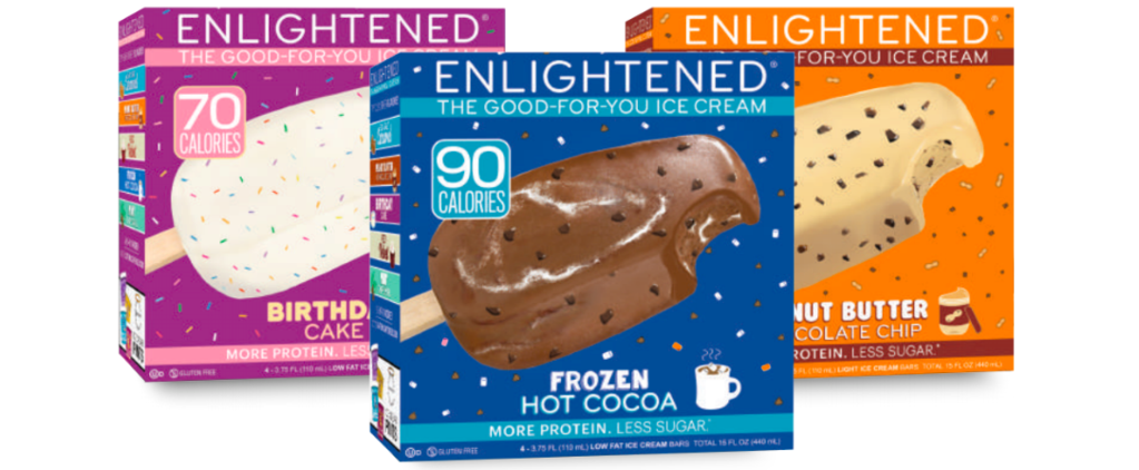 Elightened bars,best low calorie ice cream, MiamiCurated