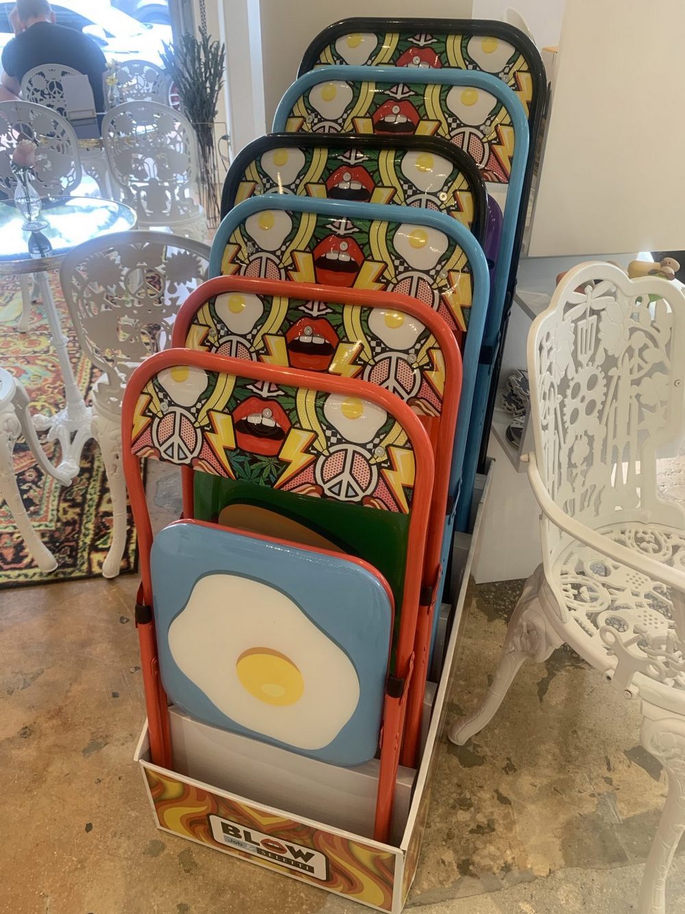 Seletti folding chairs at The Bazaar Project, shops in coconut grove, MiamiCurated
